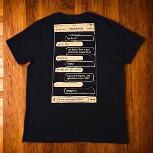 Chipotle Employee T Shirt For Real Ingredients Text Message Black Unisex L